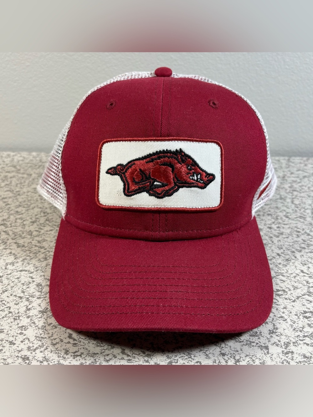 Nike S1ZE Classic 99 Arkansas Razorbacks Mesh Trucker Hat Cap Snapback Hogs EUC